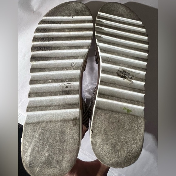 Catherine Malandrino Boho festival Wedge Platform Black and White Sandals size 9 - Picture 5 of 11